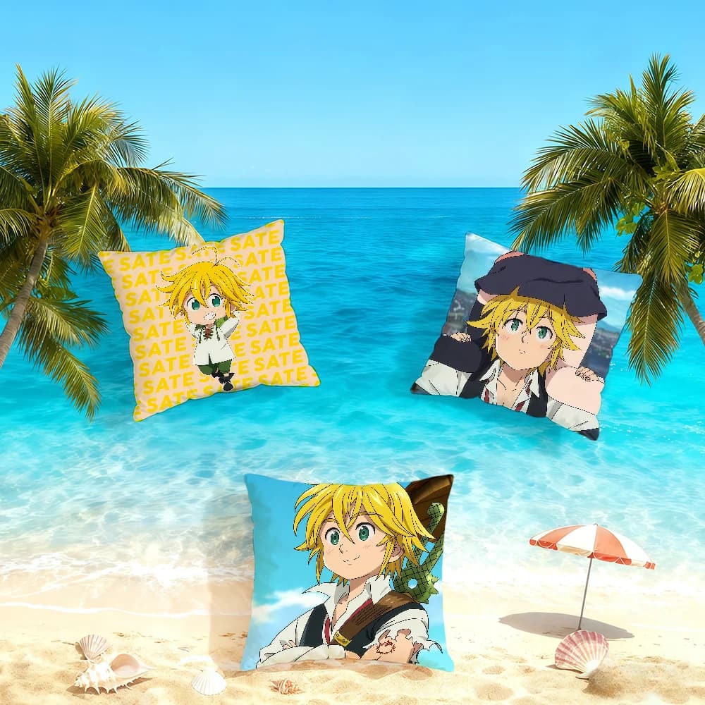 Anime The S-Seven D-Deadly Sins Meliodas cushion cover Home Bedding Sofa living Room pillowcase Simple Soft Skin Cushion Cover