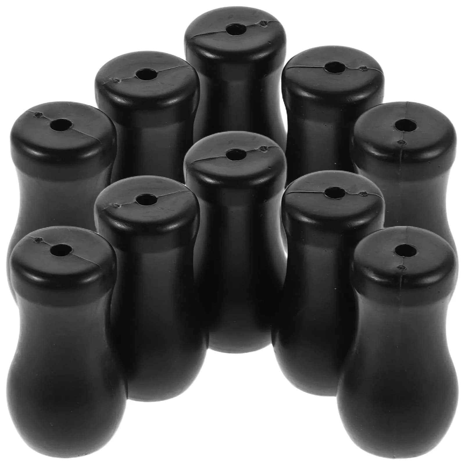 10Pcs Window Blind Cord Knobs Black Plastic Replacement Pull Cord Ends Curtain Rope Stopper Tassel Drops Accessories for Home