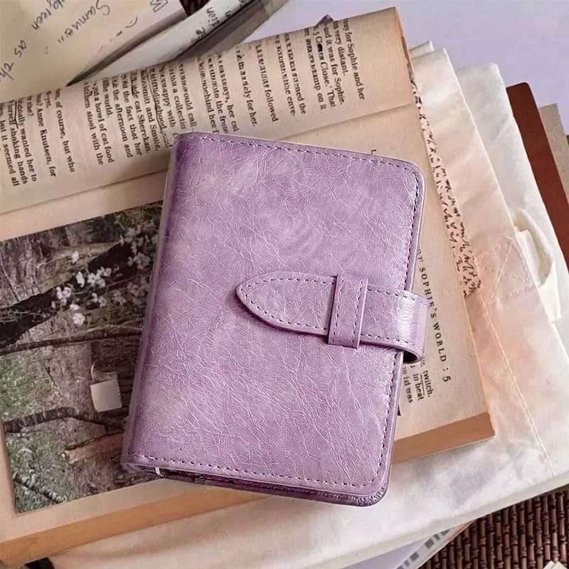 M5 5Hole Retro Loose leaf Hand Instagram Portable Small Wallet Clip With 40 Sheets Inner Page Notebook Leather Notebook