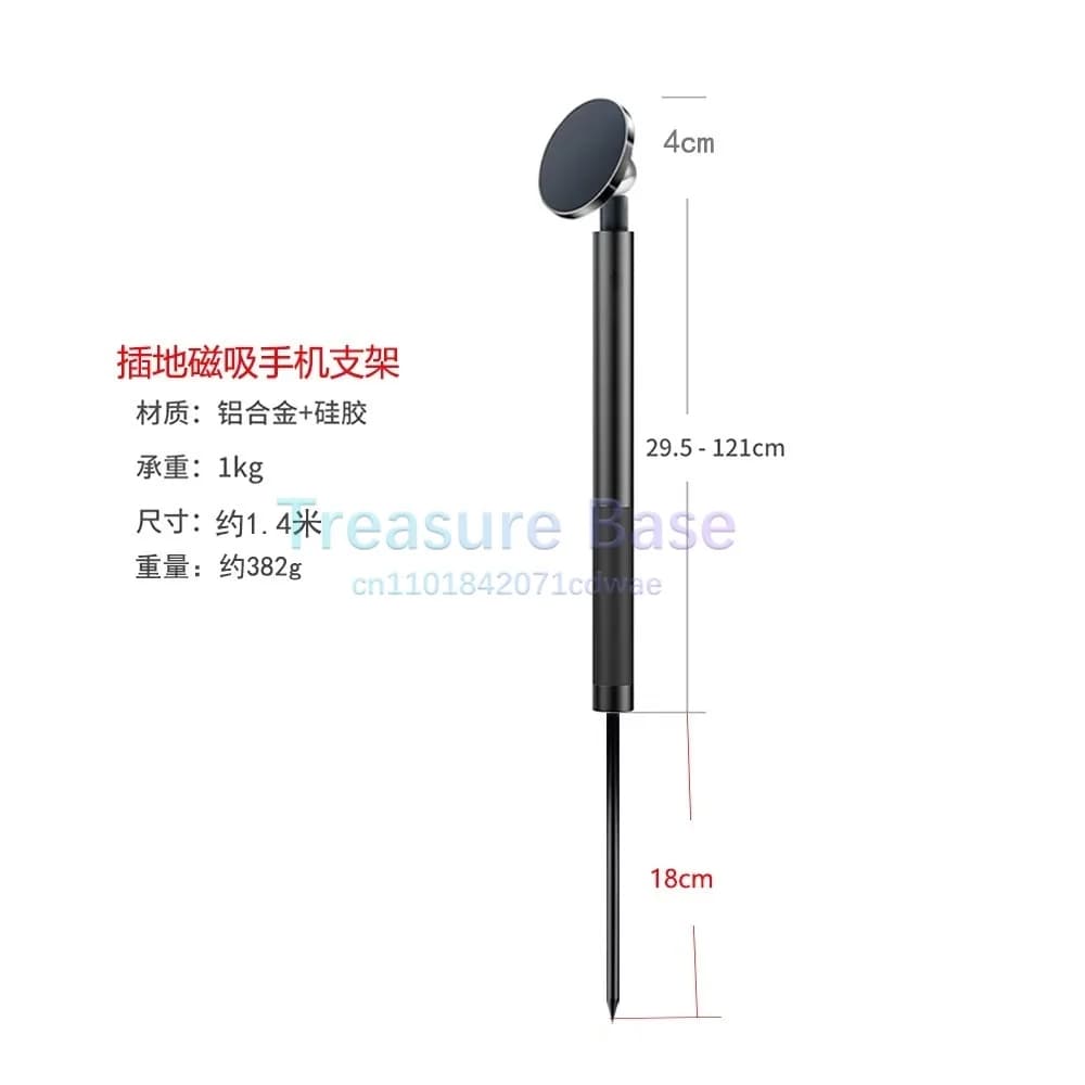 Supporto da golf a terra Supporto magnetico per treppiede Supporto per selfie stick estensibile per fotocamera smartphone