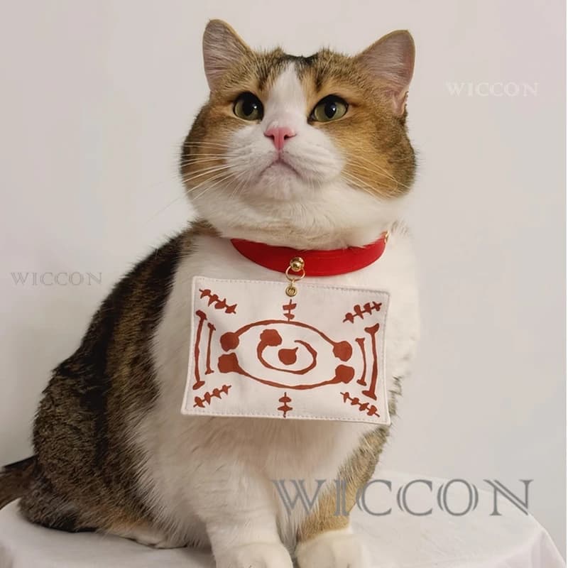 Chachamaru Cat Tamayos: Decorazioni Cosplay per Animali Domestici, Collare per Gatti Calico, Sciarpa Decorativa per il Collo, Accessori per Cosplay Anime
