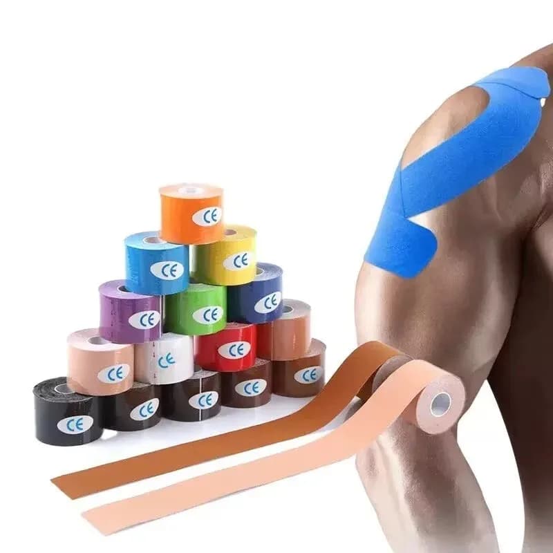 Sports Kinesio Tape Muscle Kinesiology Elastic Knee Pain Relief Strain Patch Athletic Recovery Stickers Fitness Bandages