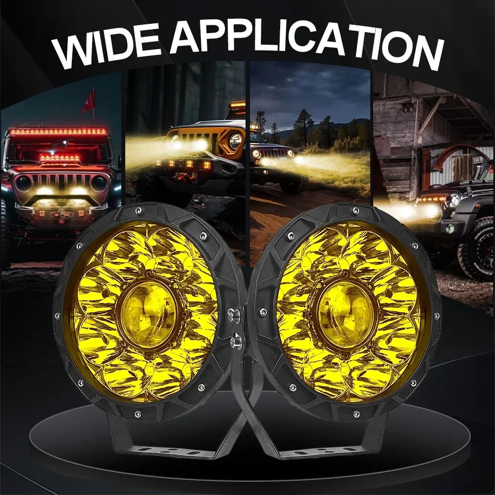 1/2pcs 7 Inch Round Offroad Lights 12v 24v LED Auxiliary Headlight Off Road Car for 4x4 Led Off Road Vehicles Truck ATV SUV Boat