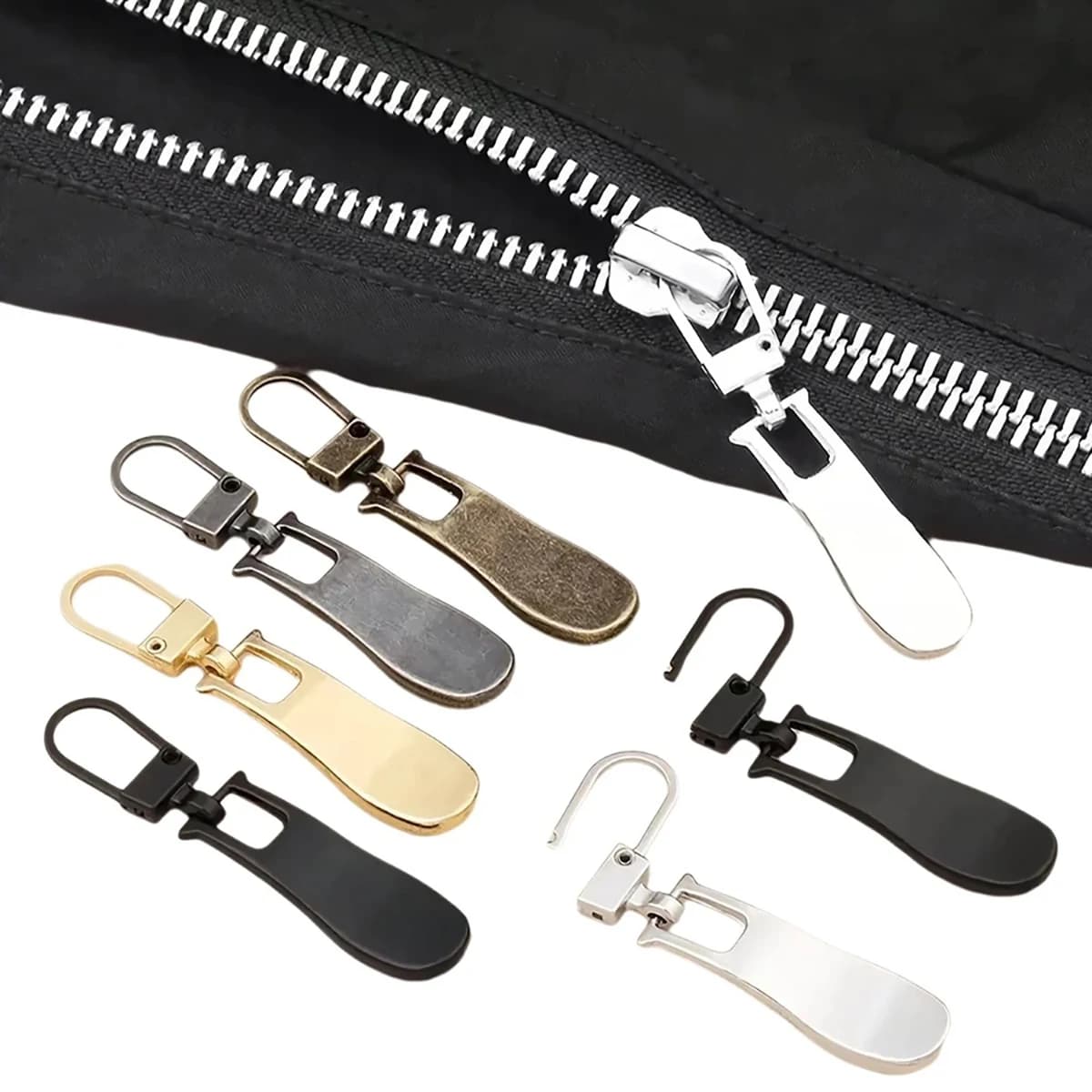 Tirazip Staccabile Universale, Testine di Ricambio per Cerniere, Kit di Riparazione per Valigie, Borse, Abbigliamento, Fai da Te, Cucito e Artigianato