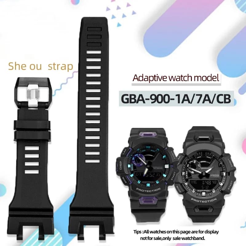Cinturino per orologio in silicone per Casio G-SHOCK GBA-900-1A/7A/CB cinturino impermeabile nero rosso bianco accessorio da uomo