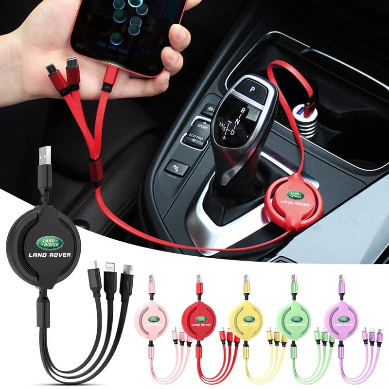 Caricatore per cellulare telescopico tre in uno montato su auto, 1 pezzo, per Land Rover Defender Freelander Discovery 1 2 3 Evoque Range