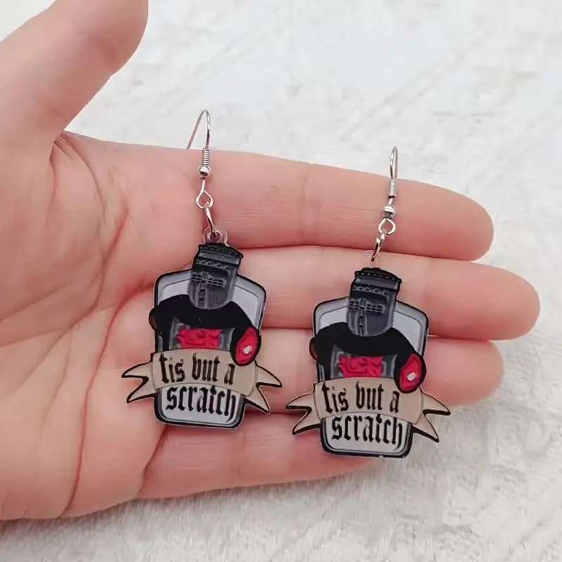 10PCS acrylic black and white quotation earrings, women's earrings, the best choice for gifts