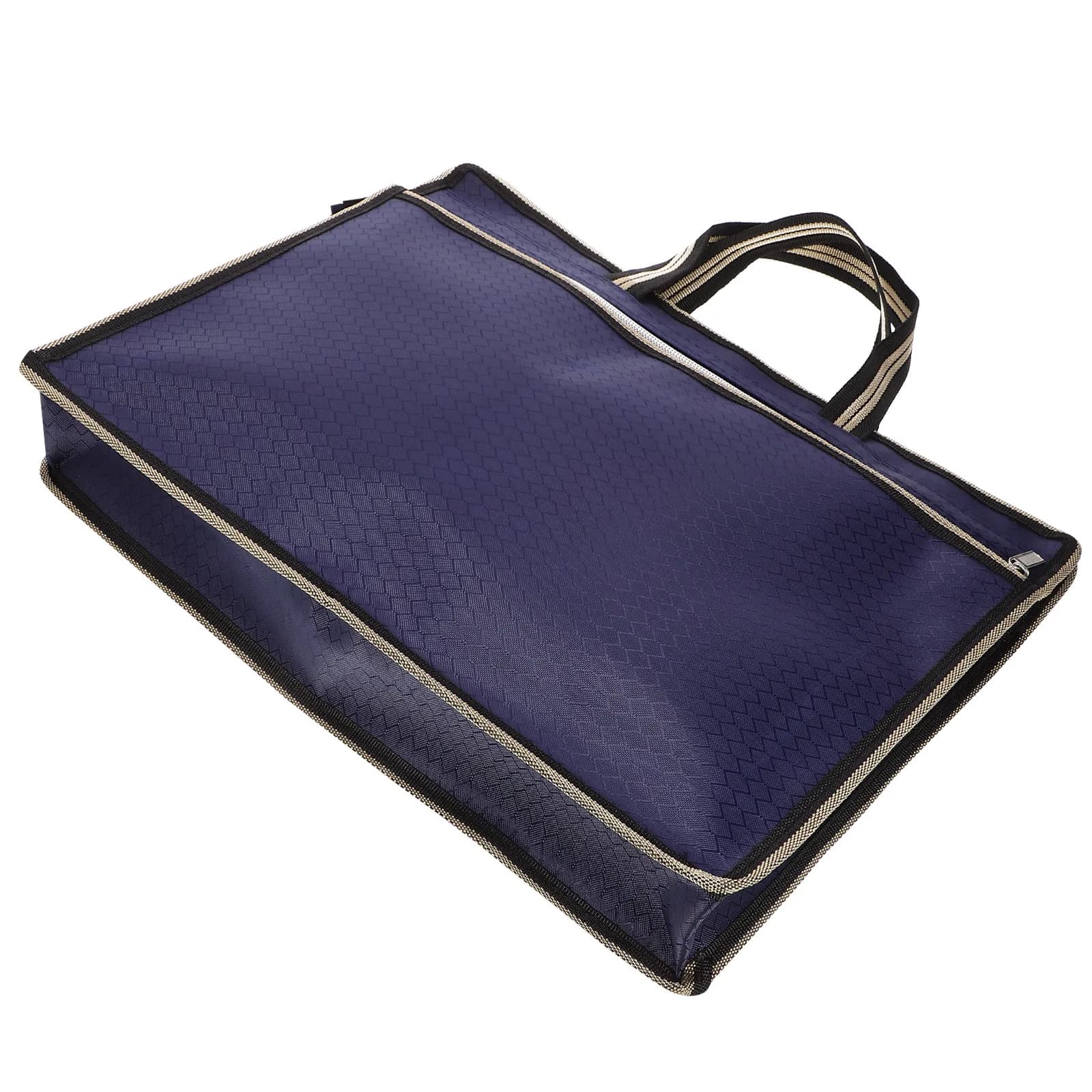 Borsa Portadocumenti in Tessuto Oxford con Cerniera, Organizzatore Portatile per Documenti con Tasche per Ufficio e Lavoro