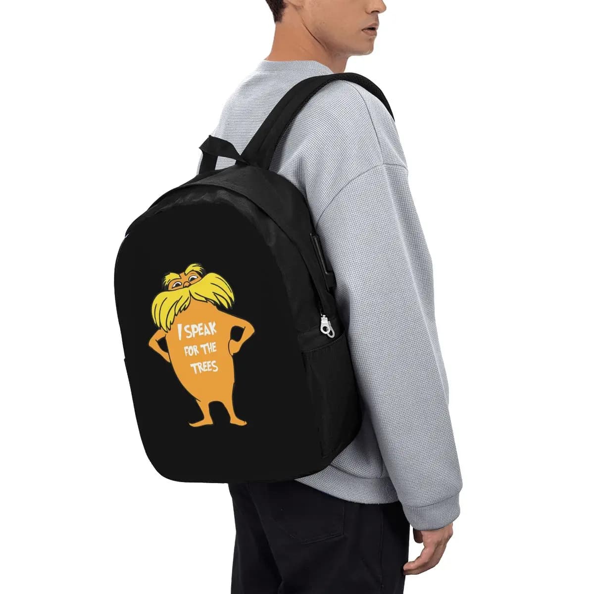 Lorax I Speak For The Trees So Cute Zaino da viaggio per notebook, borsa per computer, borsa da scuola per studenti universitari, borse a tracolla per laptop