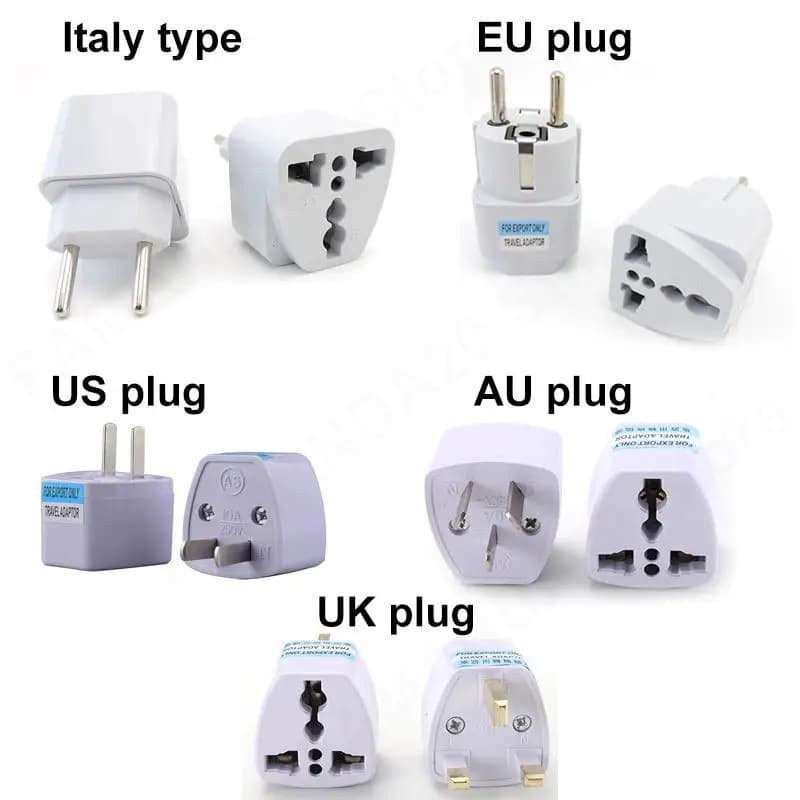 Adattatore universale per prese USA/UK/AU/DE/Italia, da USA a Europa, convertitore di alimentazione CA da muro, caricatore da viaggio con presa a 2 pin m20