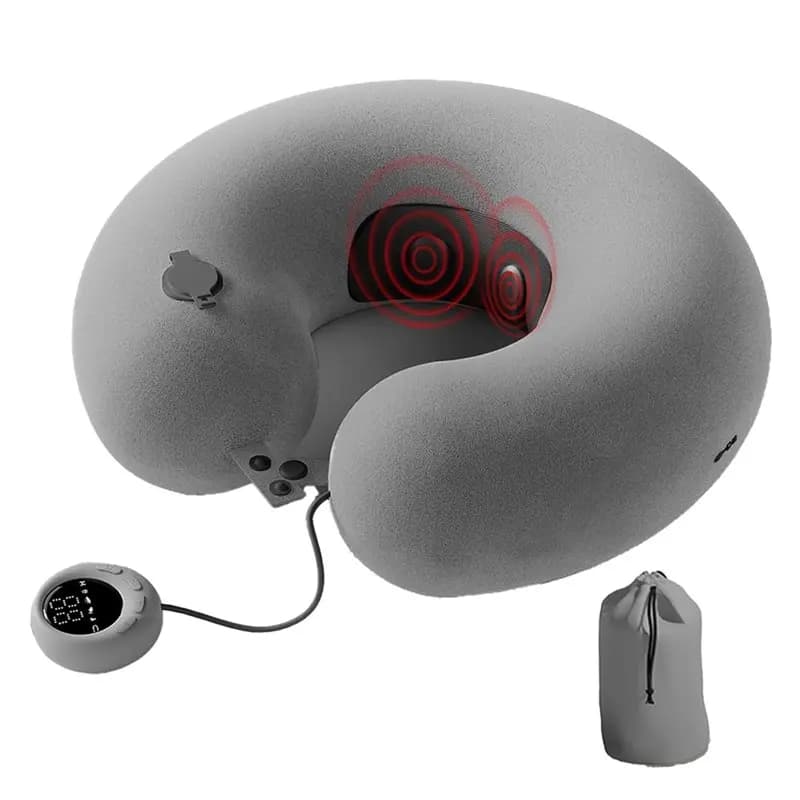 Cuscino da viaggio gonfiabile a forma di U A93Z per il collo, cuscino da viaggio gonfiabile per aereo, auto, ufficio