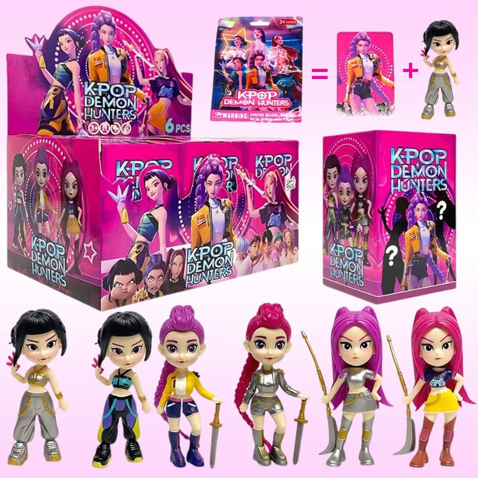 Nuovo Set di 6 Figurine Anime K-Pop D-emon H-unters da 10cm, Scatola Misteriosa con Personaggi RUMI MIRA ZOEY, Modelli in PVC, Giocattoli e Ornamenti da Collezione