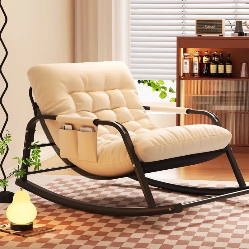 Poltrona Singola da Sala d'Attesa, Grande Poltrona Relax di Lusso, Sedia Moderna da Terra, Poltrona Nordica per Gaming, Saloni e Soggiorni
