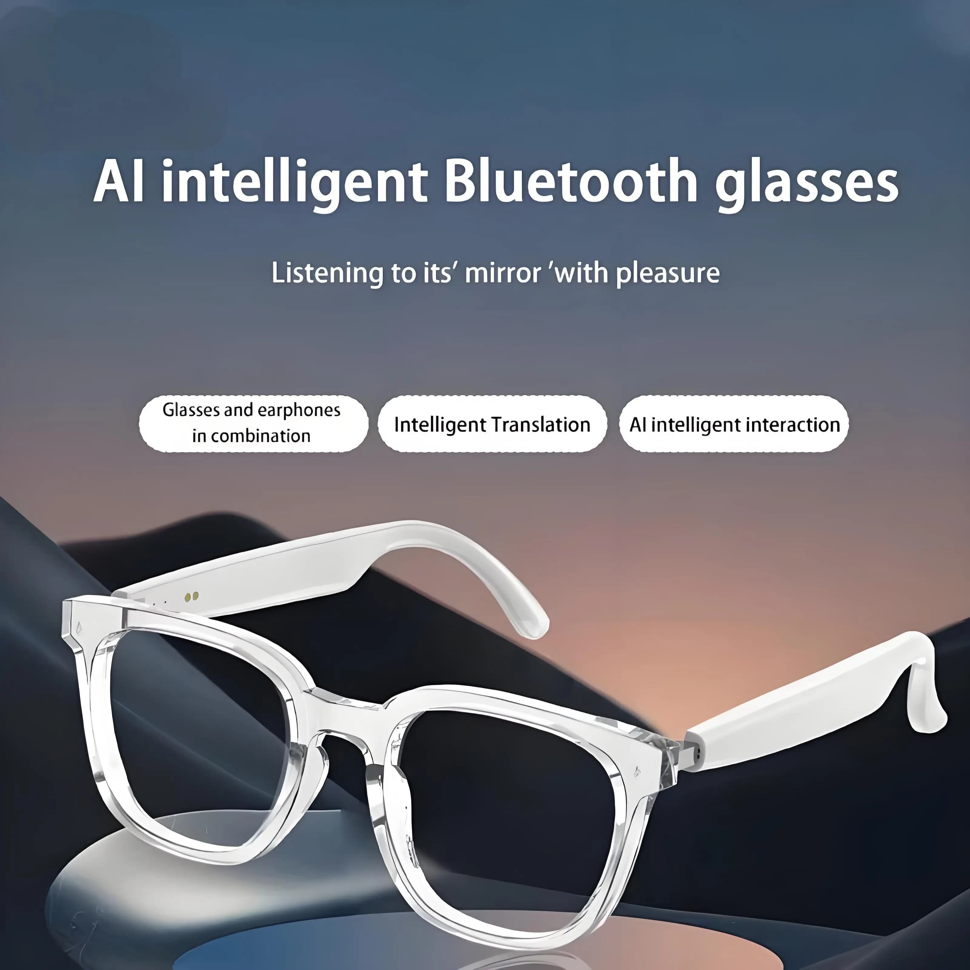 2026 Nuovi occhiali da traduzione intelligenti AI Occhiali da sole touchscreen Occhiali Bluetooth intelligenti Ascolta musica Chiamata vocale