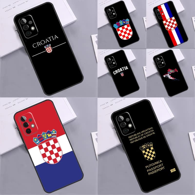 Croazia Passaporto Bandiera Per Samsung Galaxy A53 A33 A16 A06 A56 A36 A26 A05 A22 A32 A52 A54 A34 A14 A55 A15 A35 Caso