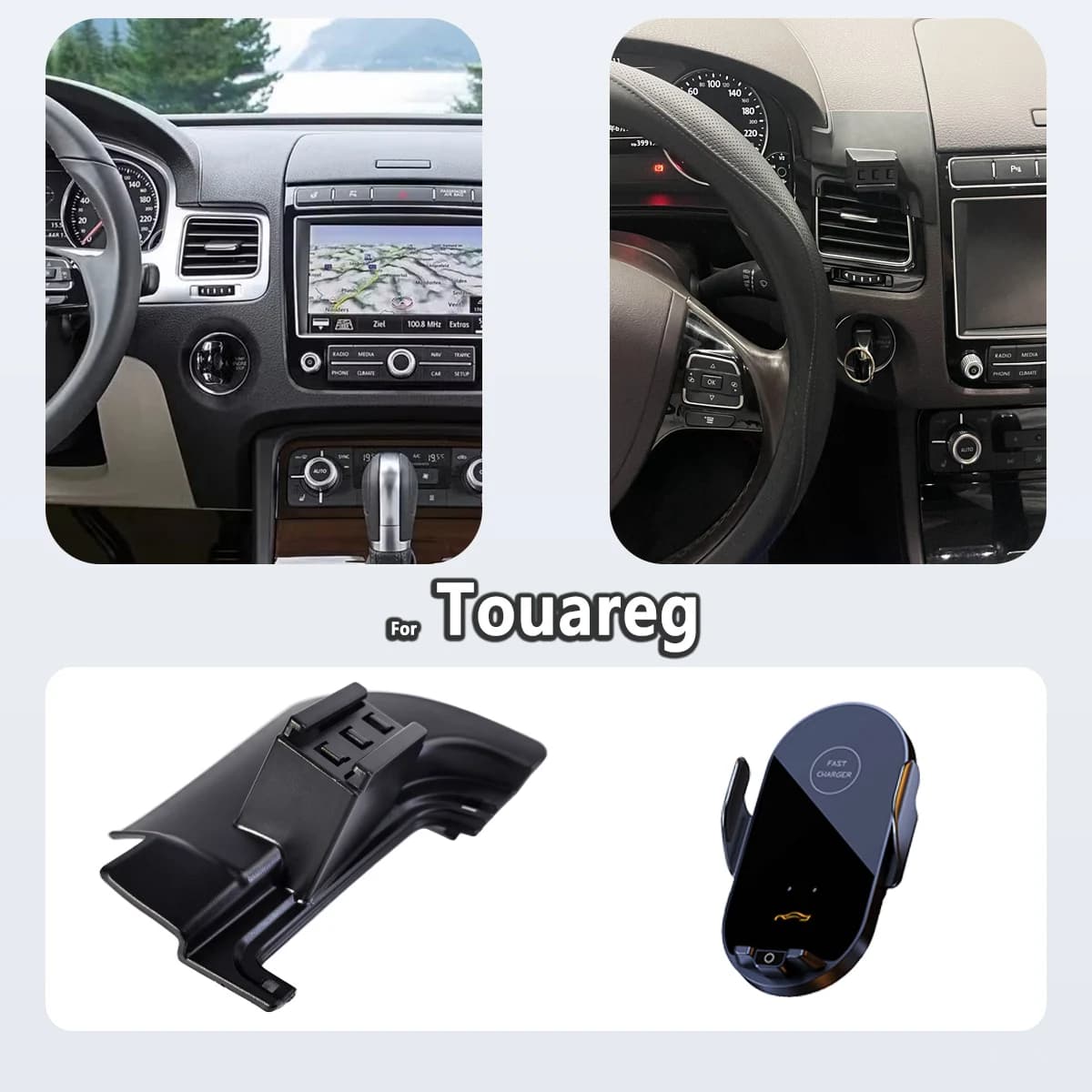 Supporto speciale per telefono per Volkswagen Touareg 2018 2017-2011 Supporto magnetico per telefono per auto Smart Sensing Base invisibile Accessori per auto