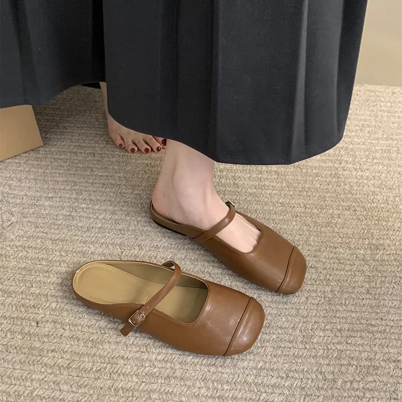 Sandali piatti da donna slip-on con suola morbida, ciabatte estive da esterno, nuovi sandali monocolore, ciabatte casual da donna con fondo piatto
