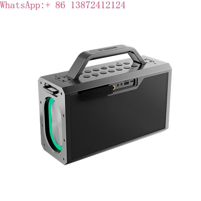 ForSODLK S1115 Sistema di altoparlanti PA portatile con microfono wireless da 2 pezzi, macchina per karaoke da 200 W per feste/all'aperto