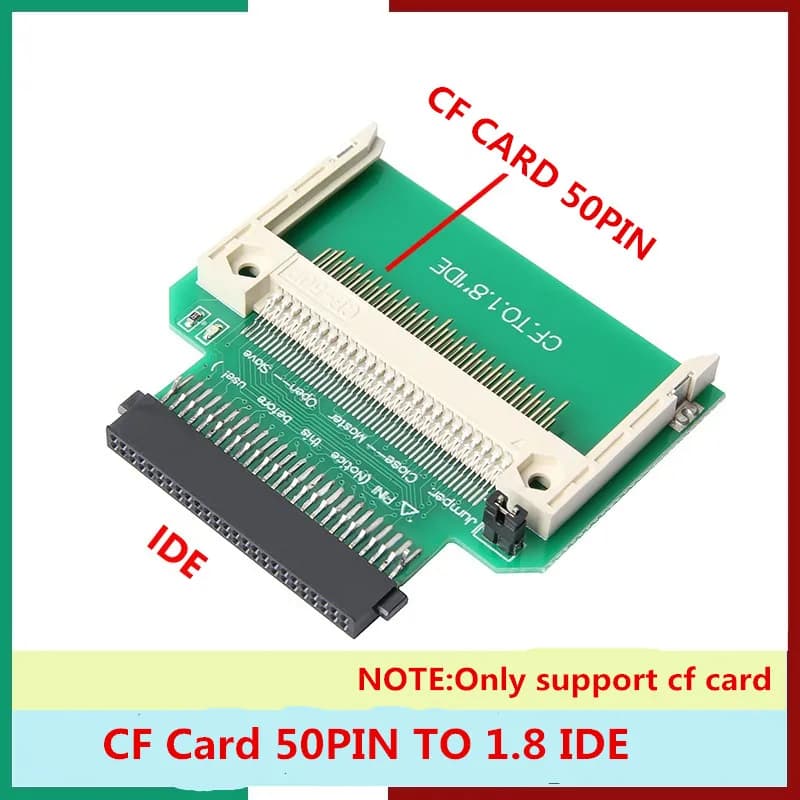 Compact Flash CF a 1.8 "IDE adattatore convertitore a 50 Pin adattatore per scheda Riser per disco rigido
