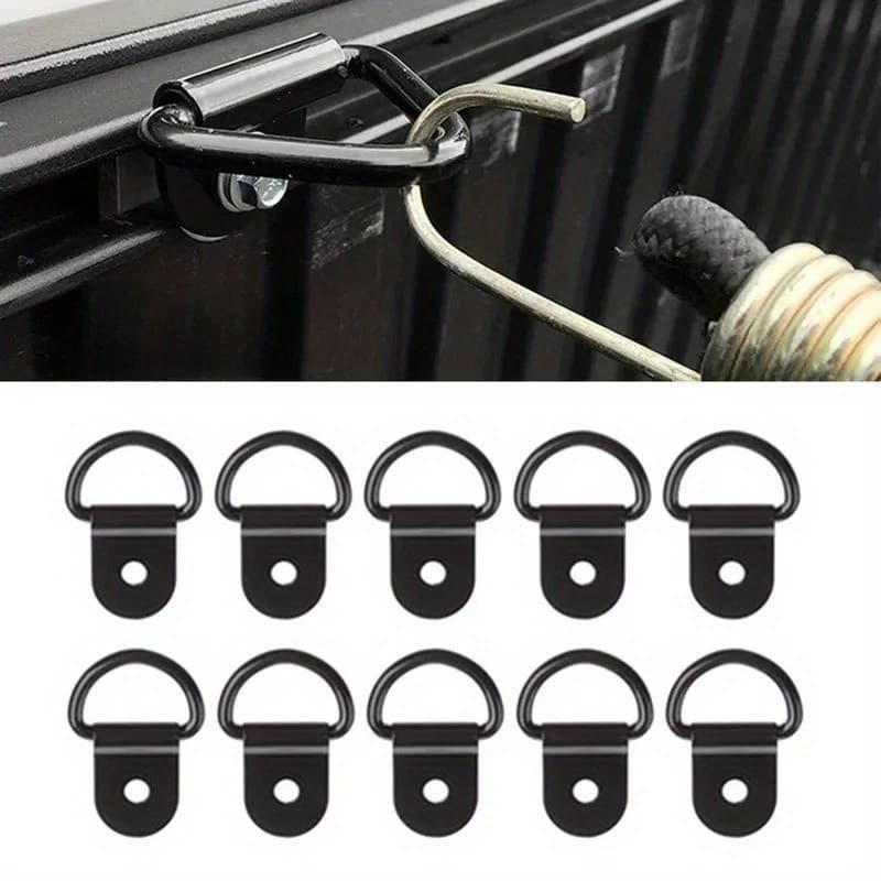 Anelli di ancoraggio per legare a forma di D da 10 pezzi Anello di legare per carico in ferro e acciaio inossidabile per rimorchi per camion per auto, barche camper
