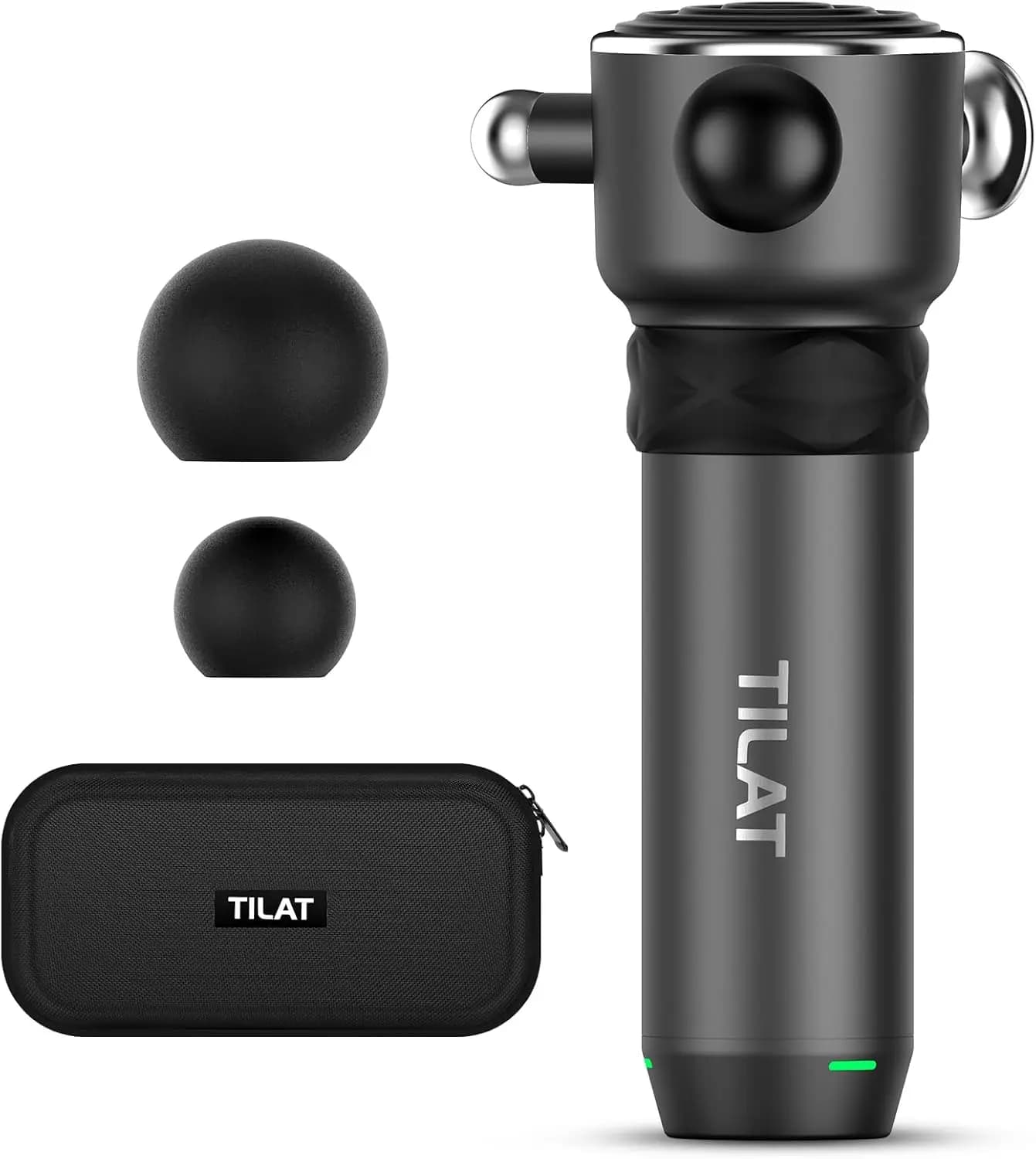 Wireless Massage Gun for Textile Backgrounds, Quick Hook Portable Device for Back, Collo, Fascial Therapy and Trigger Points, Grey