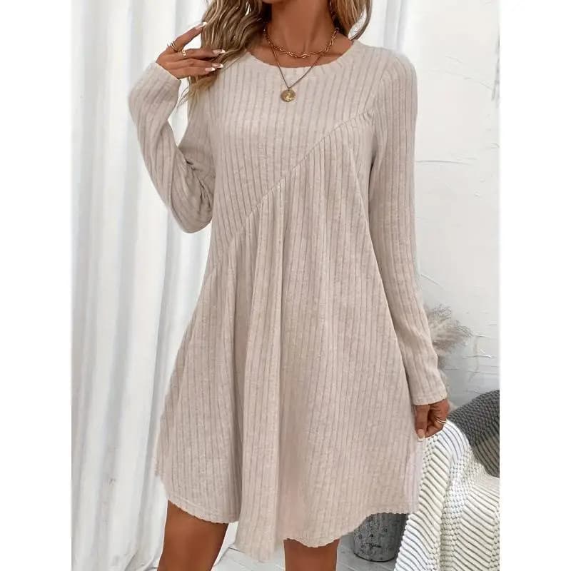 Modern Bohemian Dress High Waist Polyester Fiber Long Sleeve Citywalk Fashion U 18455 Single Piece Other Material Skirt