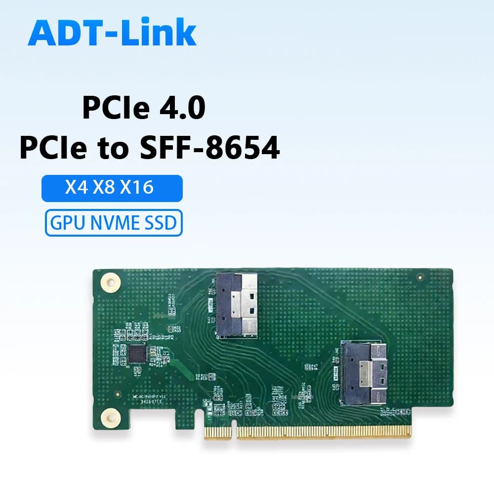 Scheda di Espansione PCIe 4.0 a 8654 per GPU, Backplane Esterno per Schede Grafiche Indipendenti, Supporto X8 X8 X4 X16 NVMe SSD
