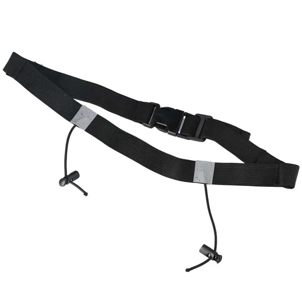 Support gel Belt with race number for marathon Waist Belt in fabric Belt with running number Reflective tape Adjustable belt for triathlon