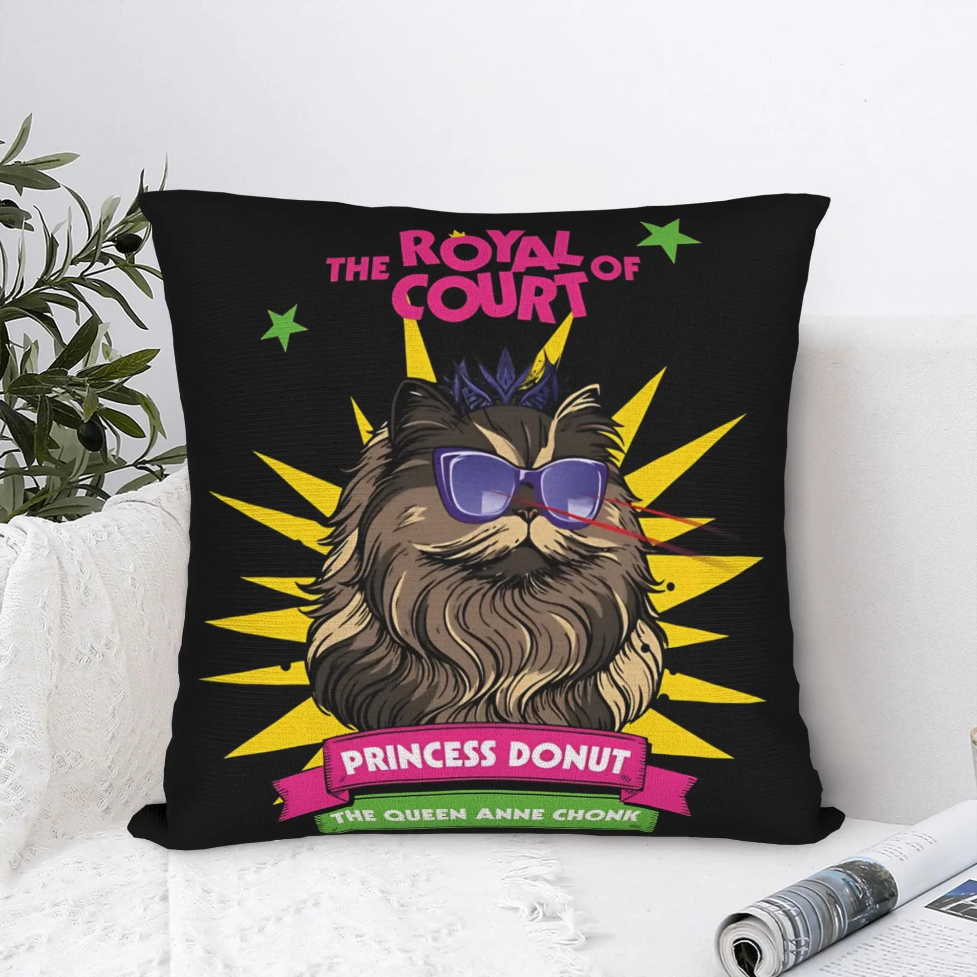 The Royal Court of Princess Donut Dungeon Crawler Carl cushion cover, made of polyester, for sofa, fashionable pillowcase