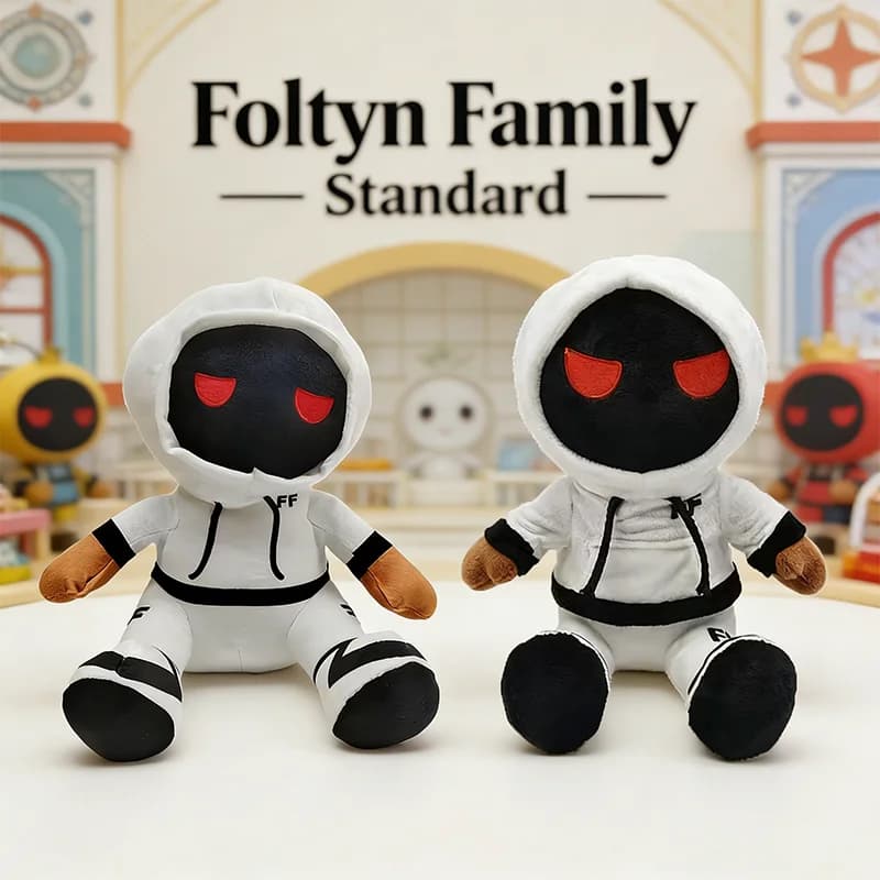 Nuovo Peluche Standard da 24CM della Famiglia Foltyn, Personaggio Anime del Gioco Cartoon, Morbido Cuscino Imbottito, Regalo per Bambini e Appassionati