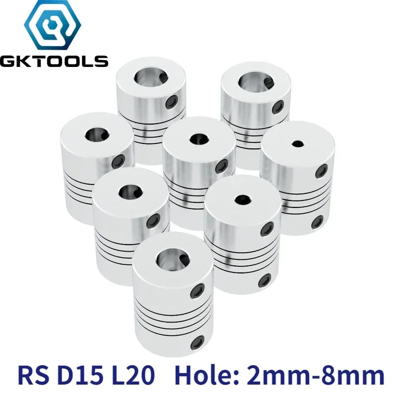 5 pz D15L20 alluminio asse Z giunto flessibile 2mm 3mm 4mm 5mm 6mm 6.35mm 8mm giunto motore passo-passo giunti albero stampante 3D
