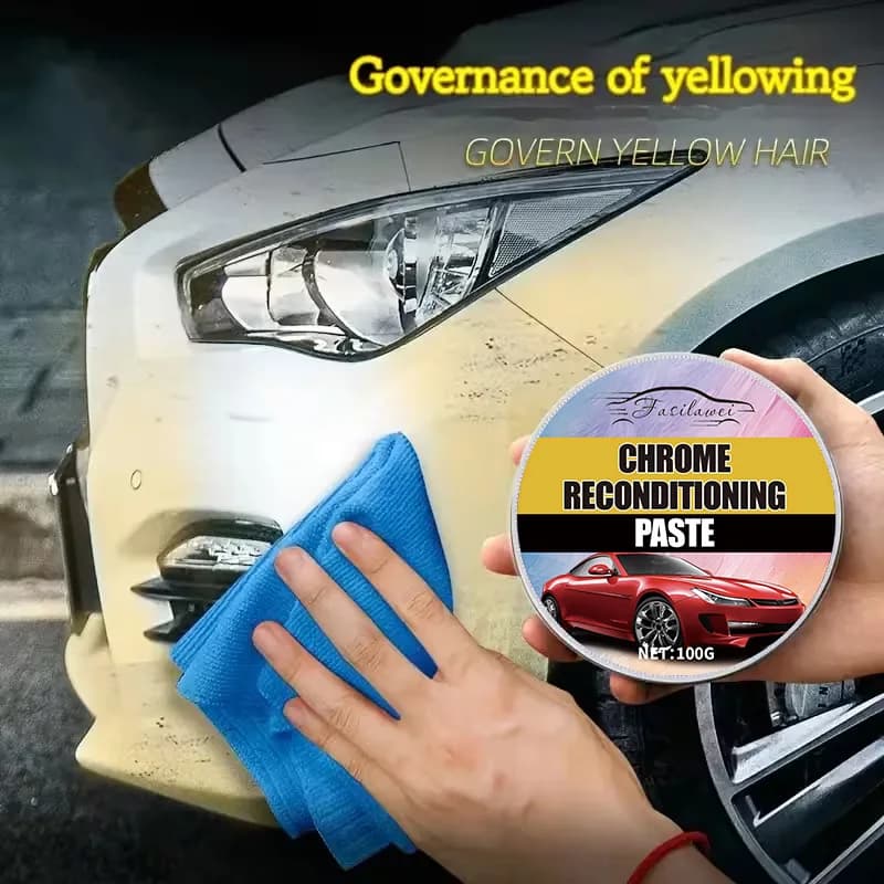 Cera per auto, crema per la cura della vernice automobilistica – Riparazione graffi, esaltatore di lucentezza, lucidante a base di alluminio, a lunga durata per tutti i veicoli verniciati