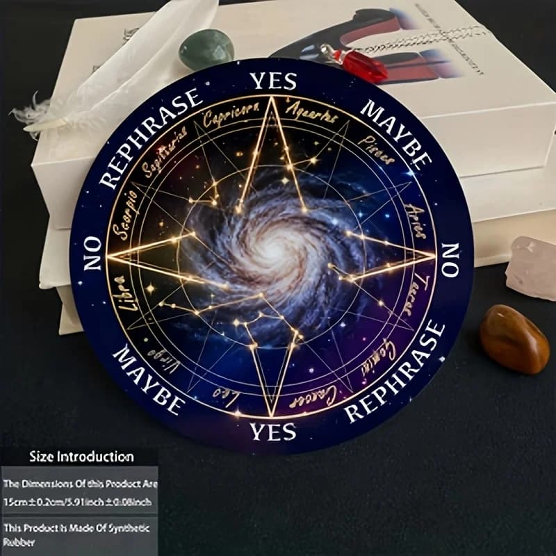 2D Flat, 2D Flat 1pc Astrolabe Decorative Pendulum Mat, Pendulum Magic Mat, Altar Ritual Decoration Mat, for Astrolabe Enthusias