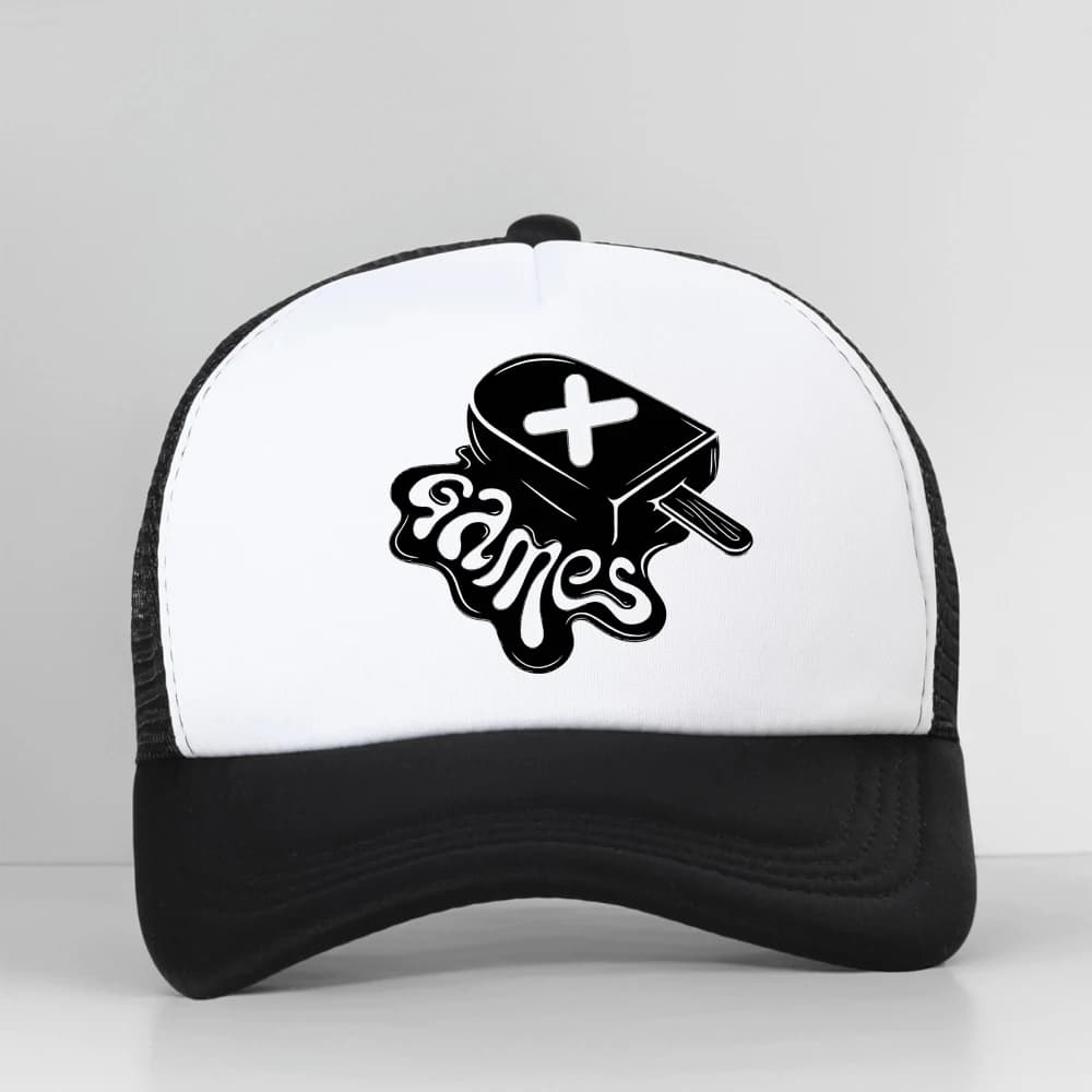 Games Printing Anime Cartoon Baseball Cap Unisex Hip Hop Dad Mesh Breathable Adjustable Trucker Hat Fashion Casual