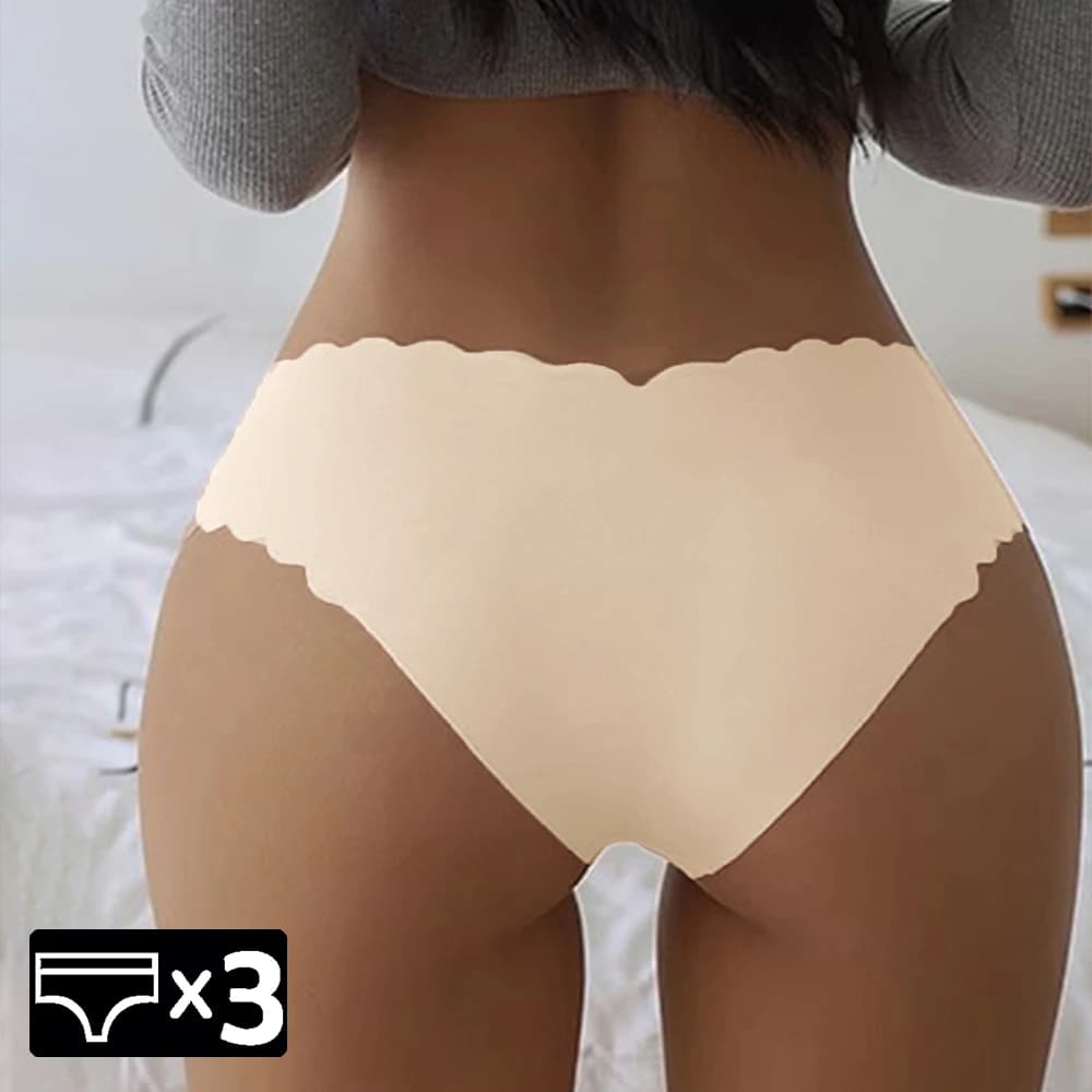 WamSteps 3 pezzi Set mutandine da donna intimo senza cuciture Sexy Ruffles Pantys bikini femminili slip comodi XS-L Lingerie Ladies