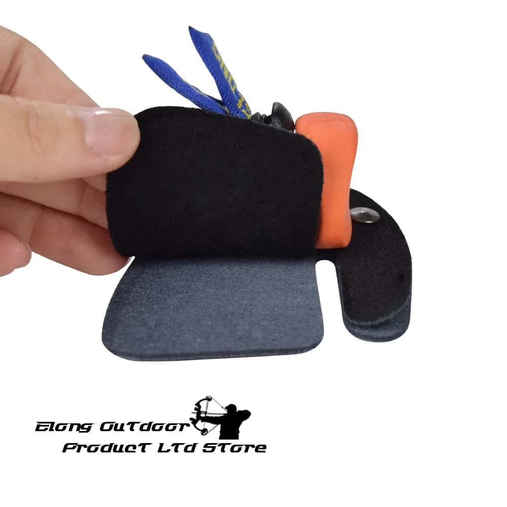 1PC guanto protettivo per arco linguetta per dito in pelle attrezzatura tiro con l'arco per mano destra tiro con l'arco ricurvo sport all'aria aperta