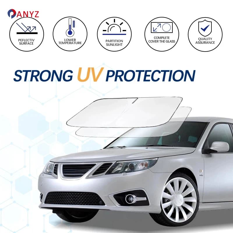 Windshield Sun Shade For Saab 9-3 9 3 Saab 93 Sunshade Sun Visor Protector Foldable Blocks UV Rays Keep Your Car Cooler