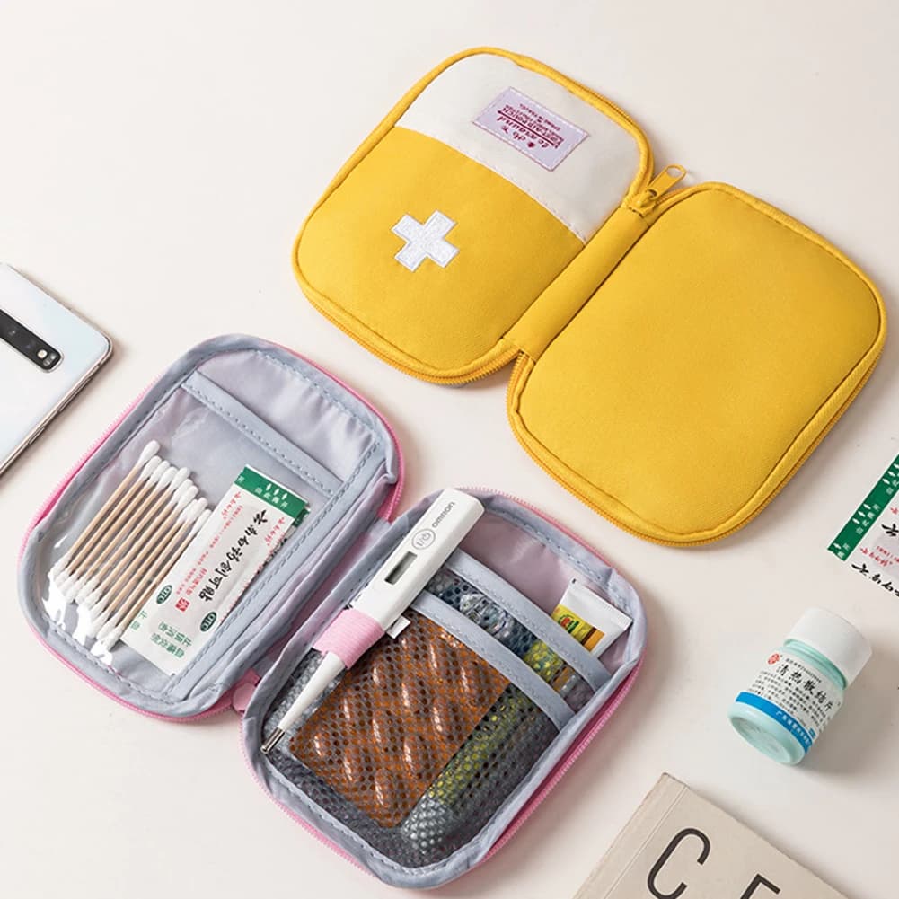 Borsa per medicinali portatile Kit di pronto soccorso vuoto Sopravvivenza di emergenza Borsa per pillole mediche per piccole medicinali Attrezzatura da campeggio all'aperto