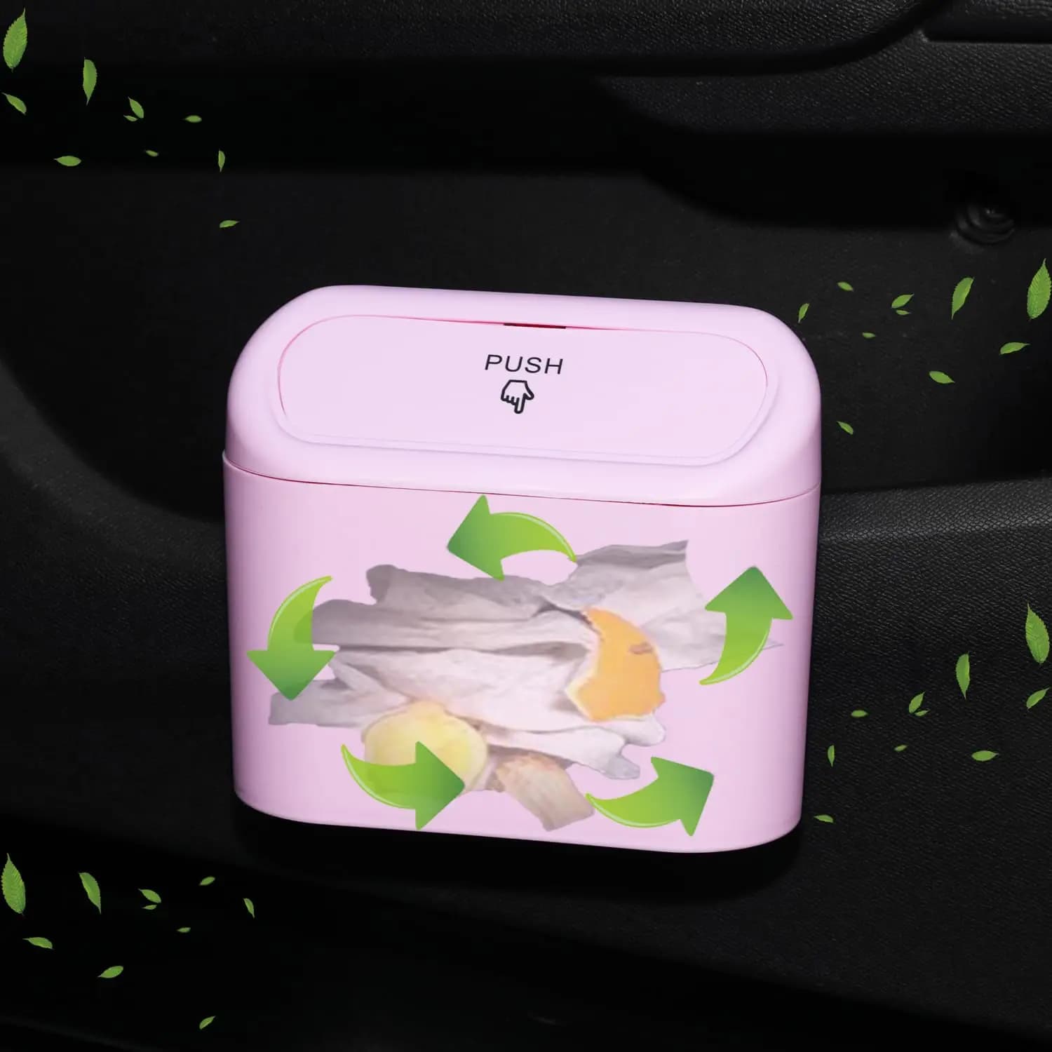Cestino per auto da 1 pezzo, piccoli cestini per rifiuti in plastica, ideali da posizionare accanto alle portiere dell'auto o ai portabicchieri dell'auto