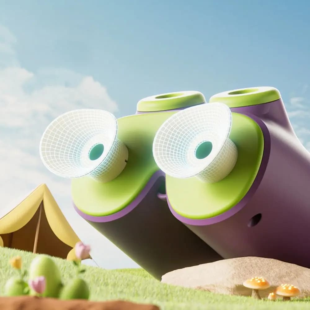 Binocolo in plastica per bambini Giocattolo Giocattoli educativi Ingrandimento elevato Ingrandimento portatile Giocattolo Esplorazione scientifica Lente d'ingrandimento HD
