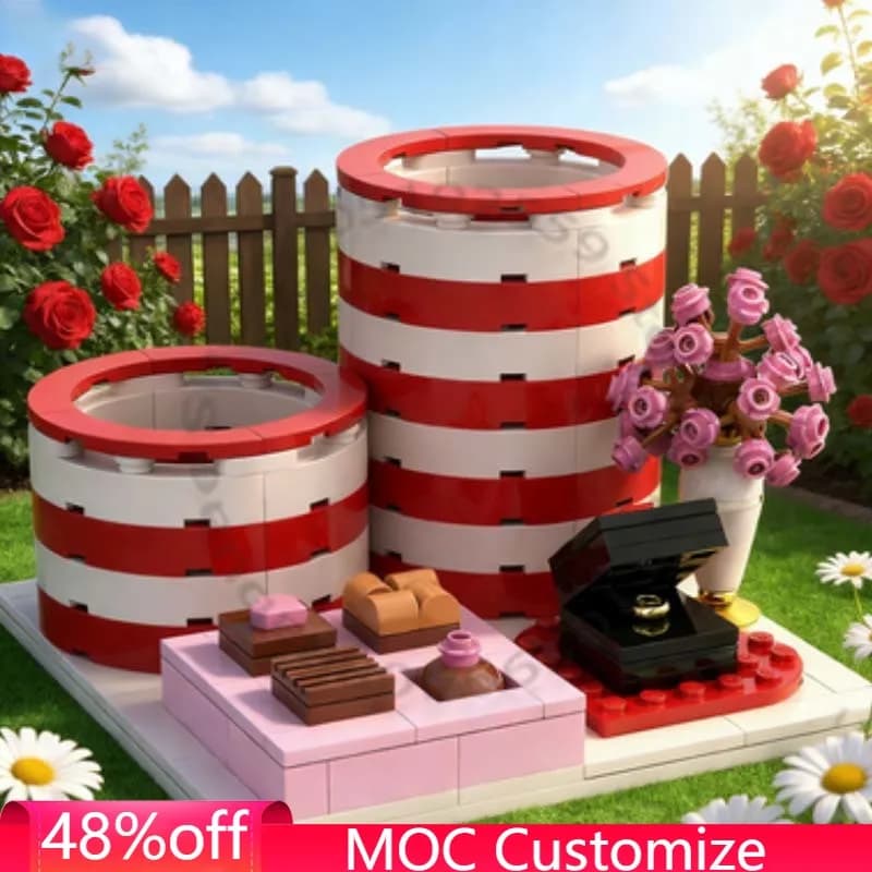 237 PCS Couple Pencil Holder - Valentine's Day MOC Customize Modular Building Block Design Educational DIY Boy Toy Birthday Gift