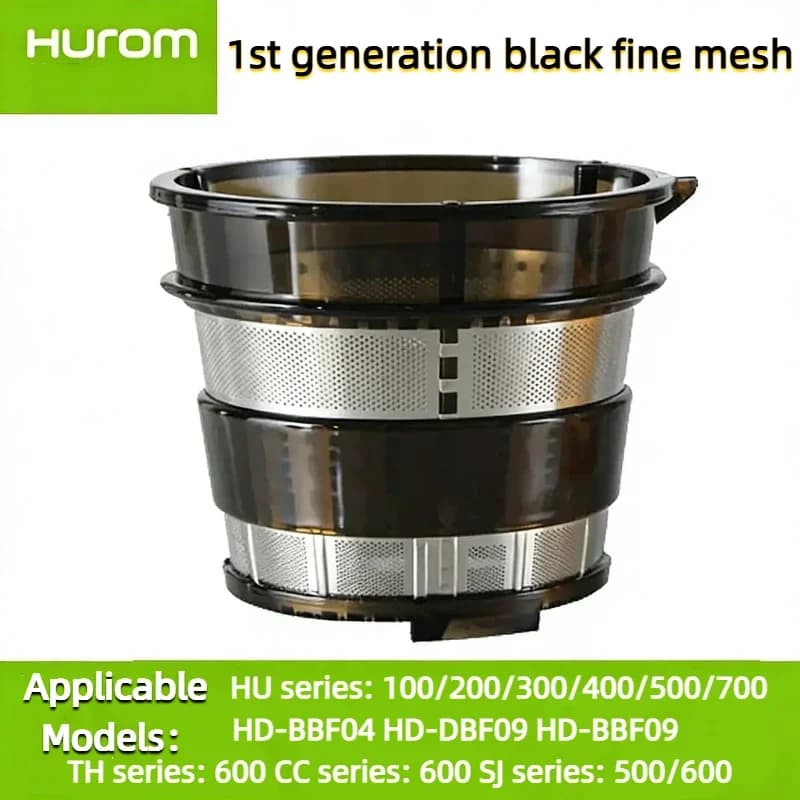 Hurom blender filter, juice extractor filter for small holes black, parts for HU-500/HU-100/HD/CC/TH/SJ series