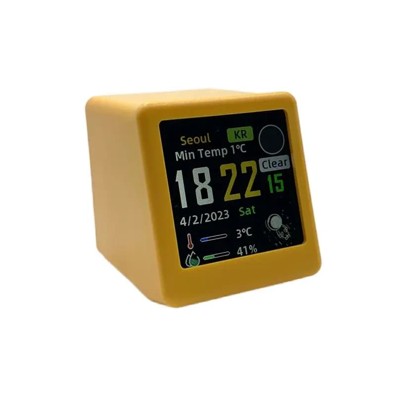 Stazione Meteo Intelligente ABZZ con Touch Screen, Sveglia Digitale Analogica Wi-Fi, Piccola Cornice Portafoto, Mini Orologio da Scrivania per Casa