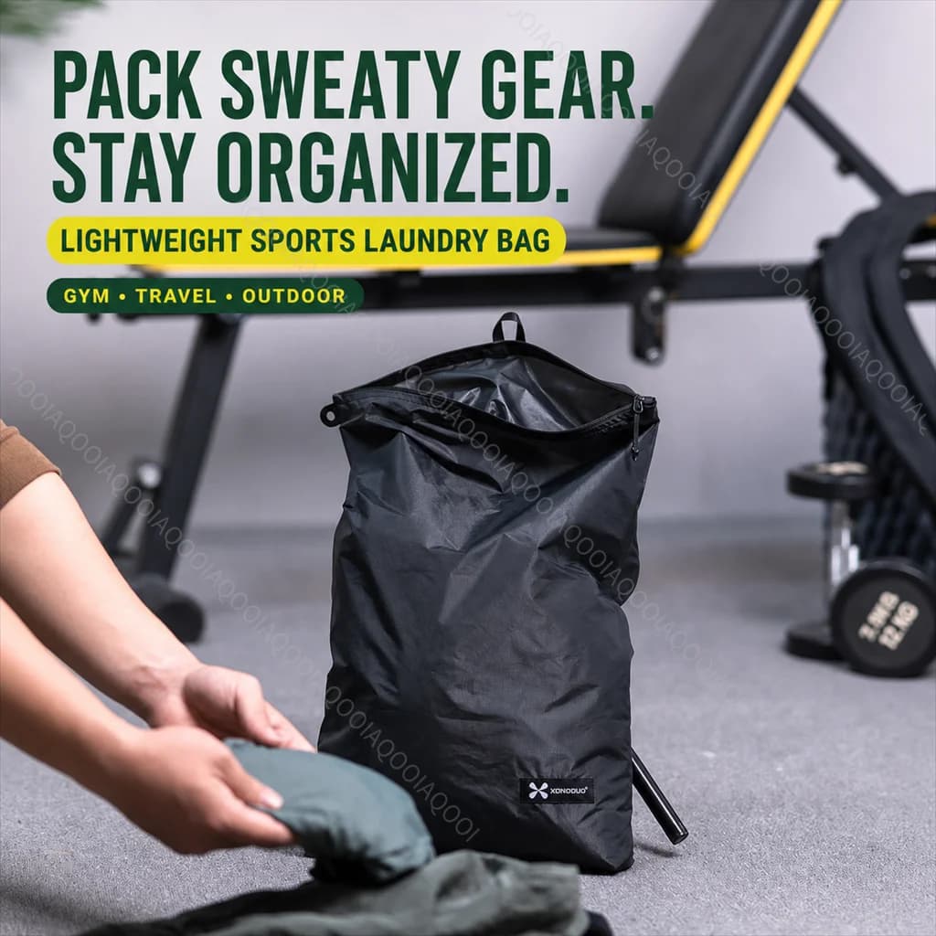 Sports Laundry Bag Gym Bags Lightweight Waterproof Dirty Gear Storage Pouch for Gym Travel Workout Clothing Storage