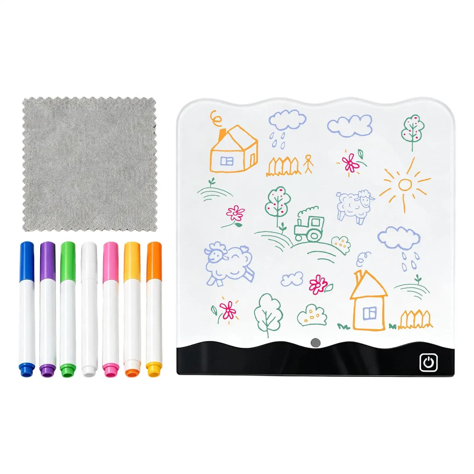 Light Up Drawing Board Rechargeable Writing Tablet With Markers LED Board For Kids Girls Boys School Classroom Home Travel Car