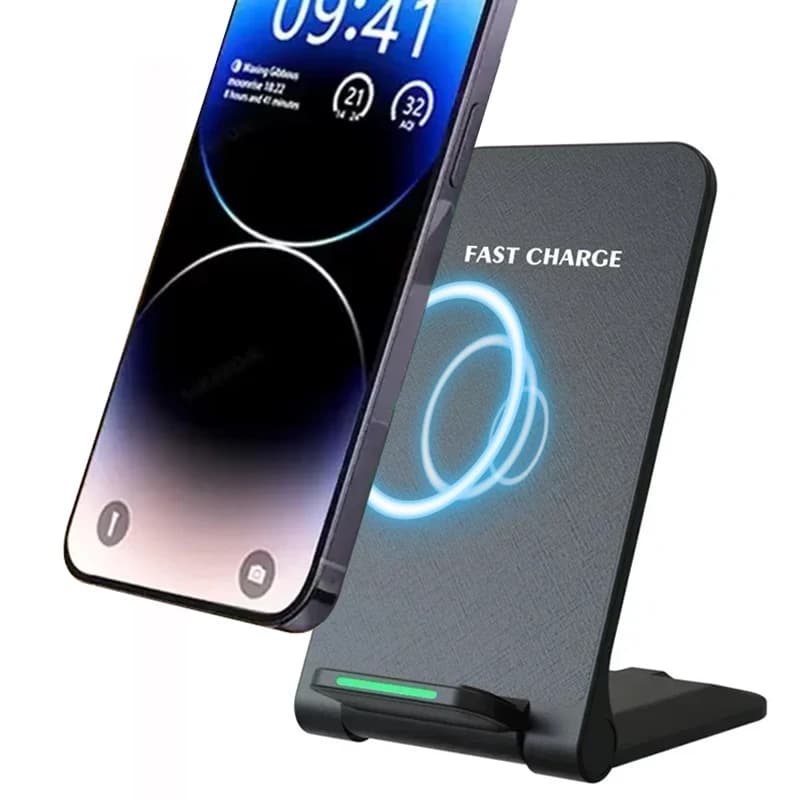 Supporto per caricabatterie wireless per iPhone 17 16 15 14 13 12 Pro X XS Max XR 8 Samsung S25 S24 S23 Dock station di ricarica veloce pieghevole