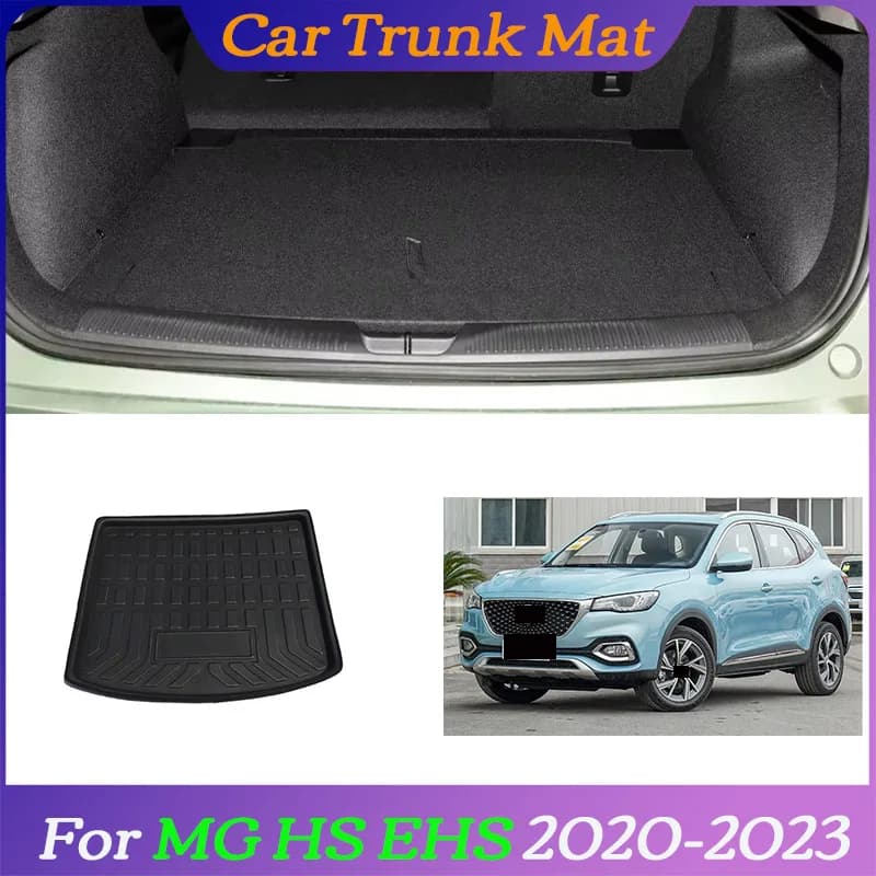 Car Rear Trunk Mat For MG HS EHS 2020 2021 2022 2023 PHEV Waterproof Luggage Floor Liner Parts Tray Boot Pad Carpet Accessories