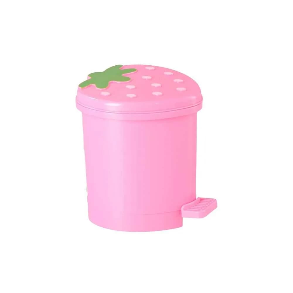 Carino Durevole Riutilizzabile Lavabile Sigillatura Pop-Up Decorativo Fragola Nessun Odore Pattumiera Cestino della Spazzatura Cestino della Spazzatura