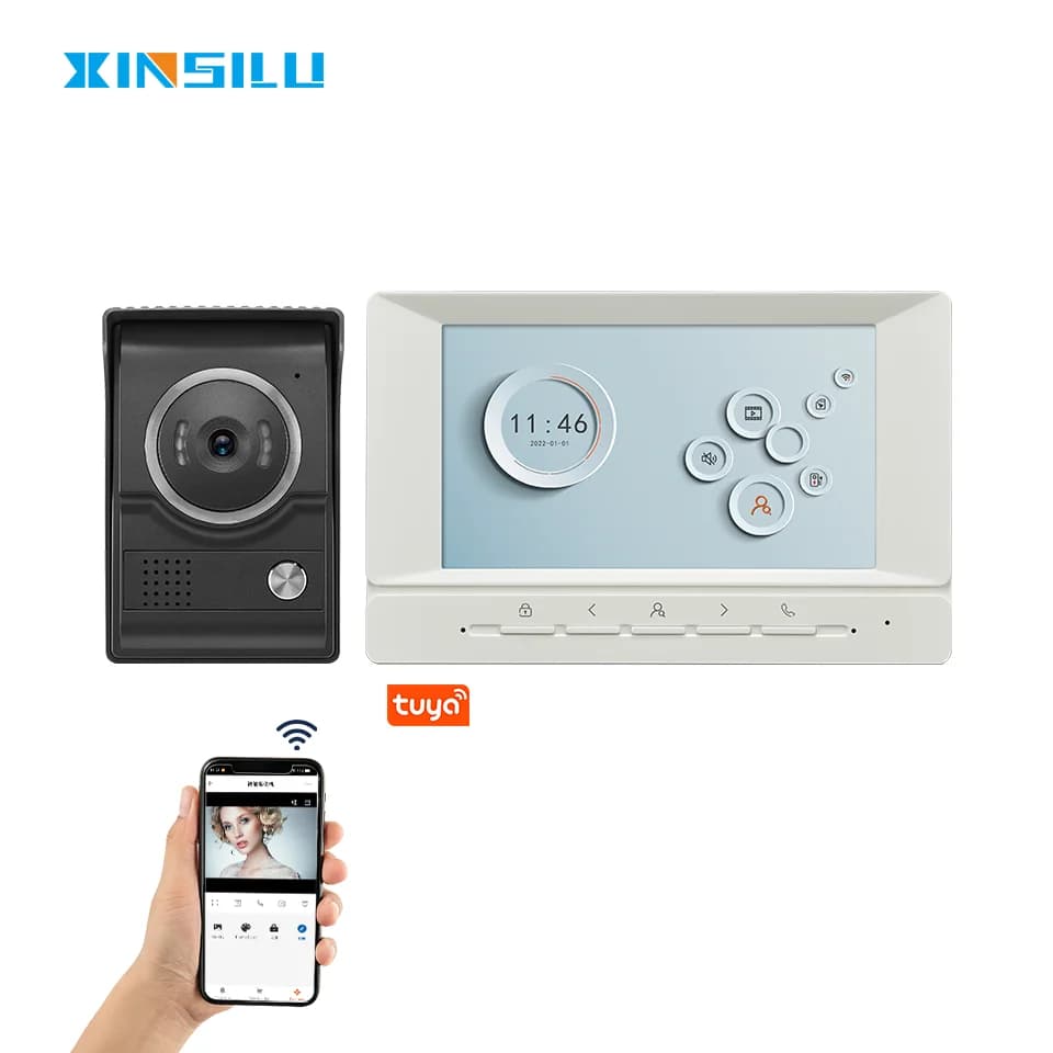 Tuya APP 2MP 1080P Wired WIFI IP Campanello IR Visione notturna Videocitofono Citofono senza fili Campanello visivo Telecamera