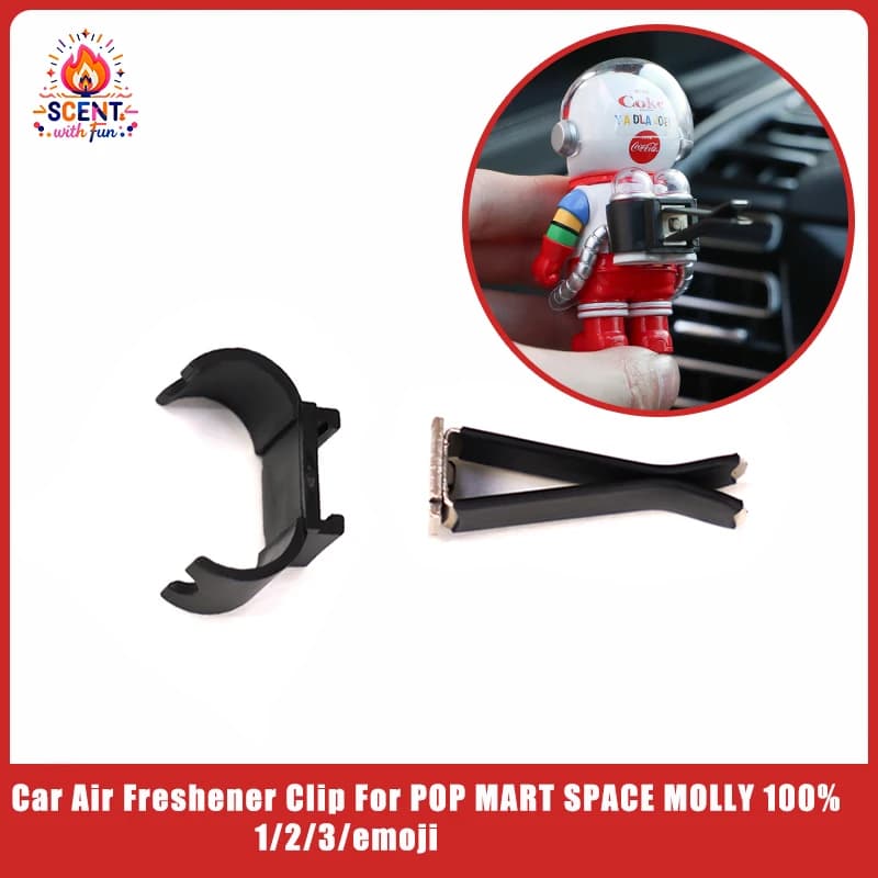 2 pcs Presa Auto Aromatherapy Clip Auto Perfume Solid Deodorant for POP MART SPACE MOLLY 100% 1/2/3/emoji